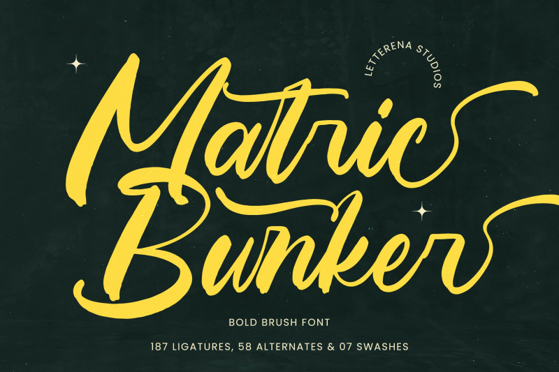matric-bunker-bold-brush-font