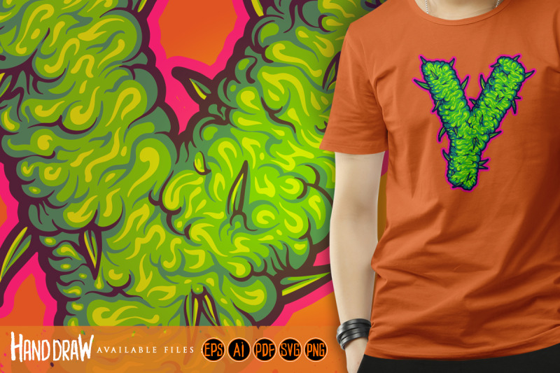 cannabis-themed-y-letter-logo-illustrations