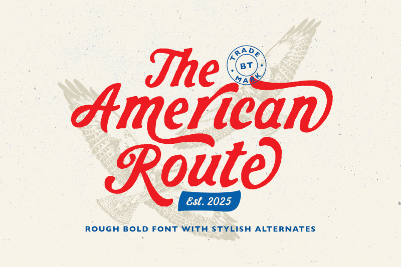 american-route-rough-bold-font