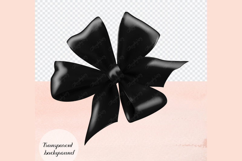 56-black-satin-bows-and-ribbons-digital-images