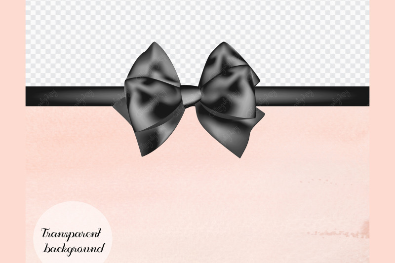 56-black-satin-bows-and-ribbons-digital-images