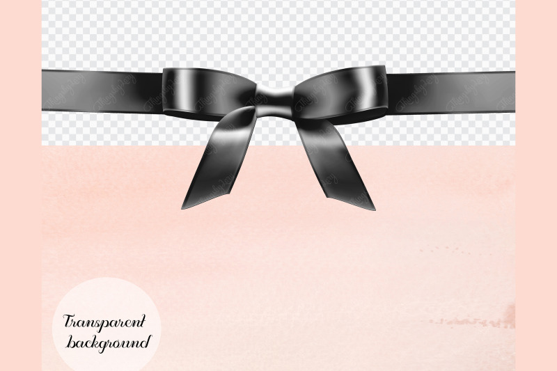 56-black-satin-bows-and-ribbons-digital-images