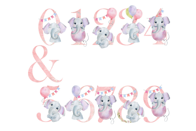 watercolor-alphabet-with-elephants