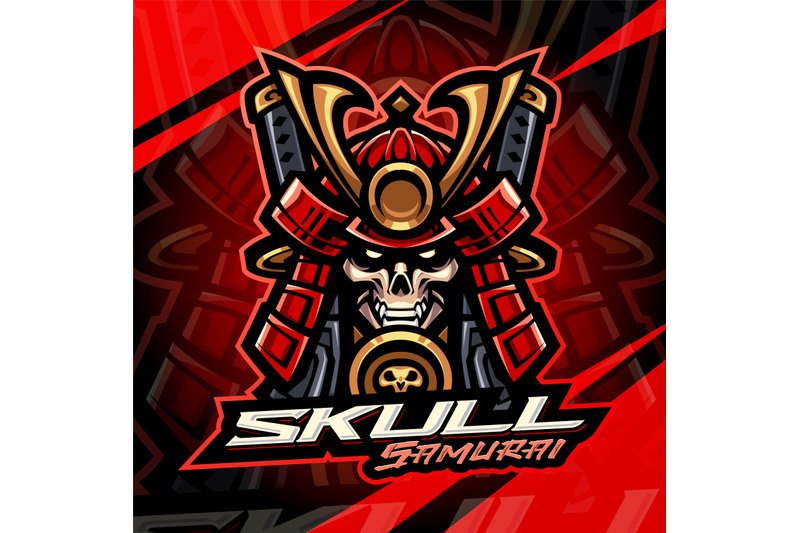 skull-samurai-esport-mascot-logo-design