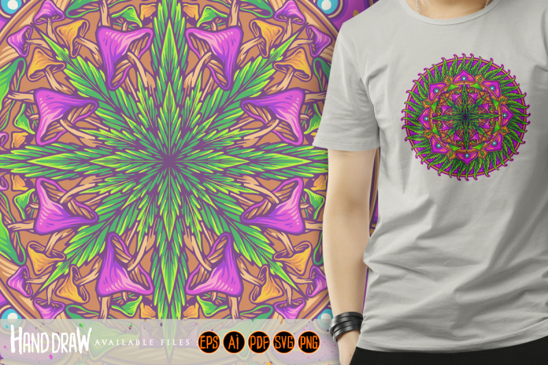 intricate-mandala-featuring-cannabis-leaves-and-geometric-shapes