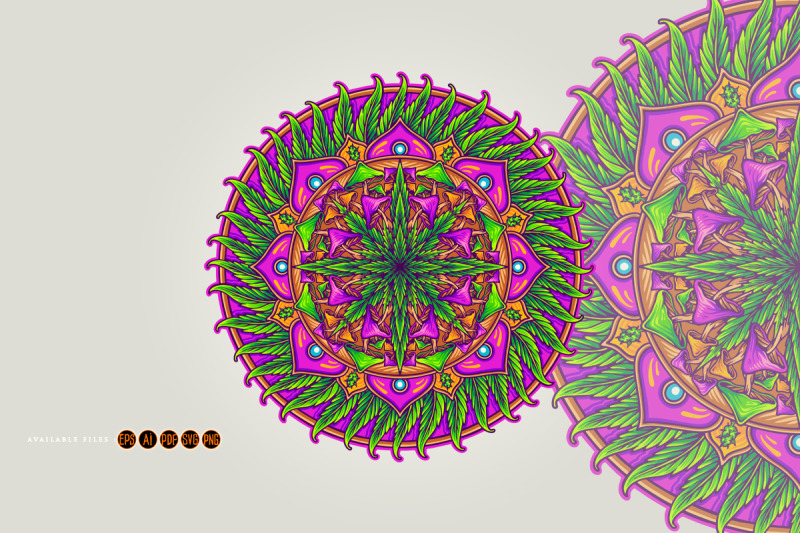 intricate-mandala-featuring-cannabis-leaves-and-geometric-shapes