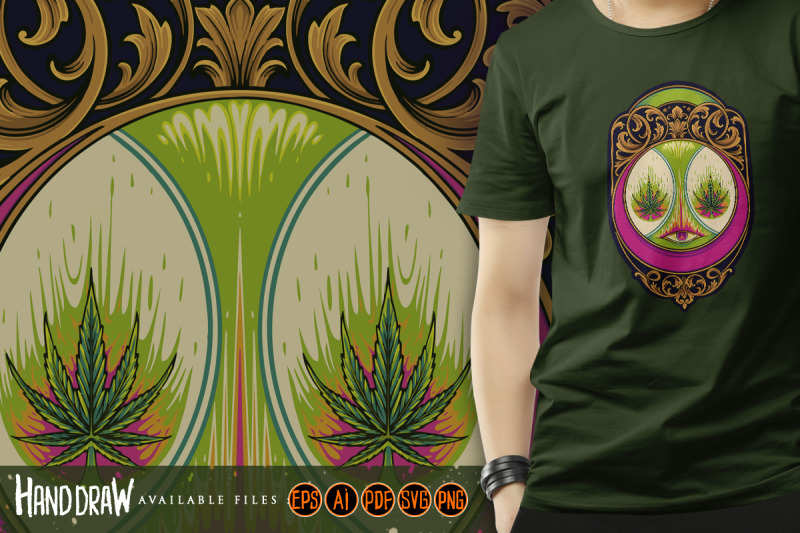 detailed-cannabis-logo-with-floral-elements