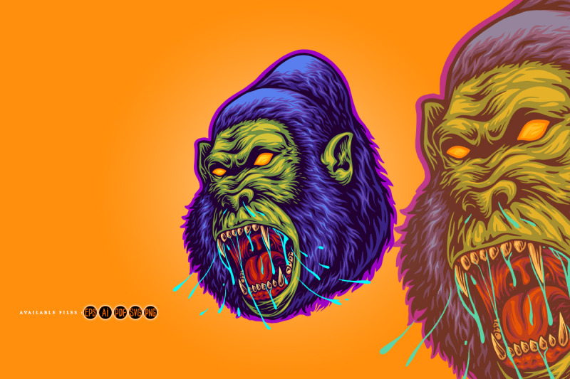 fierce-gorilla-face-with-water-splashing-from-open-mouth