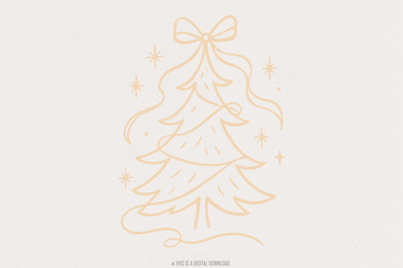 elegant-ribbon-christmas-tree-png-minimalist-holiday-art-download-ha
