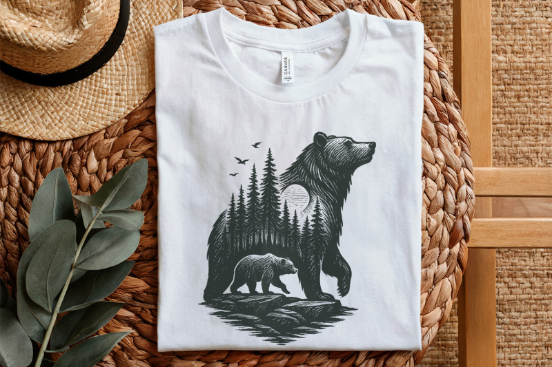 bear-forest-png-digital-download-wilderness-wildlife-png-forest-bear