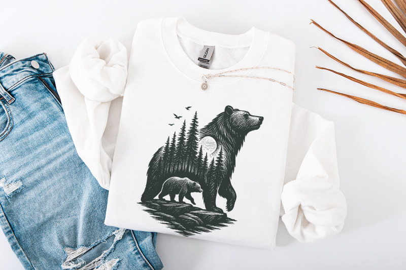 bear-forest-png-digital-download-wilderness-wildlife-png-forest-bear