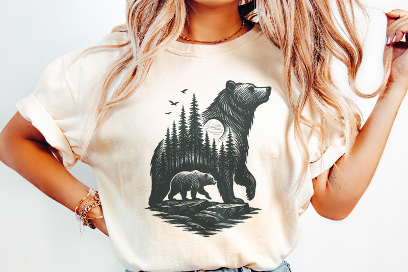 bear-forest-png-digital-download-wilderness-wildlife-png-forest-bear