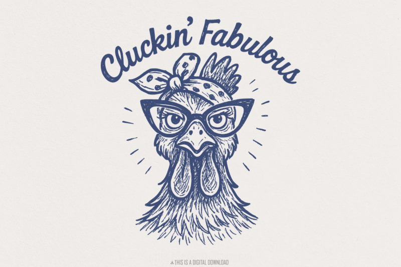 cluckin-039-fabulous-chicken-png-funny-chicken-shirt-retro-hen-art-for