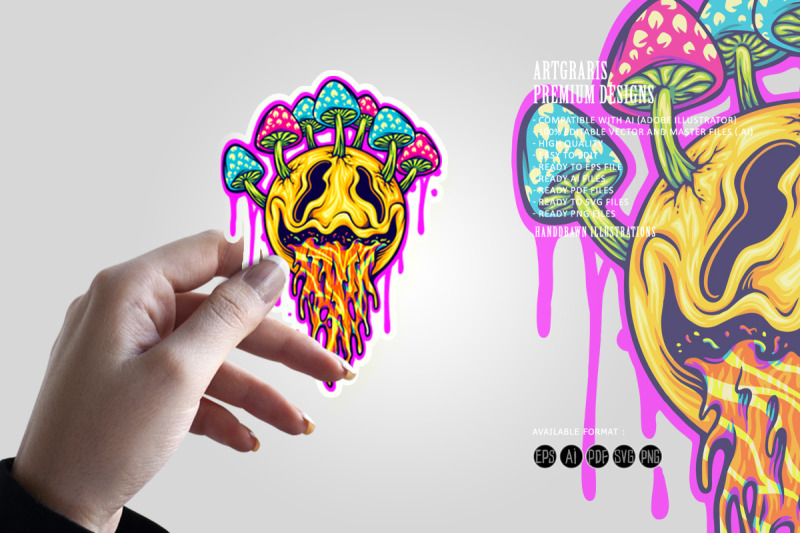 vibrant-psychedelic-smiling-face-with-mushrooms-and-liquid-drips