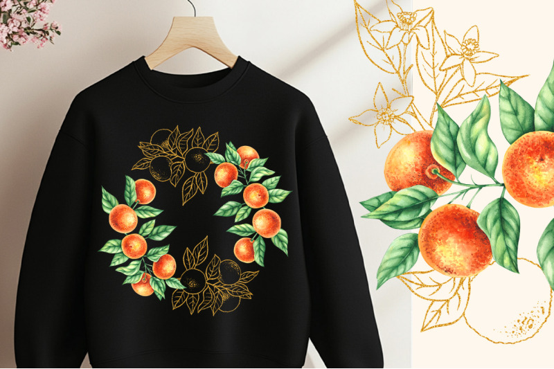 tangerines-watercolor-collection