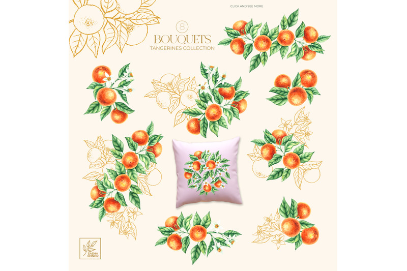 tangerines-watercolor-collection