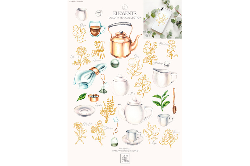 luxury-tea-watercolor-collection