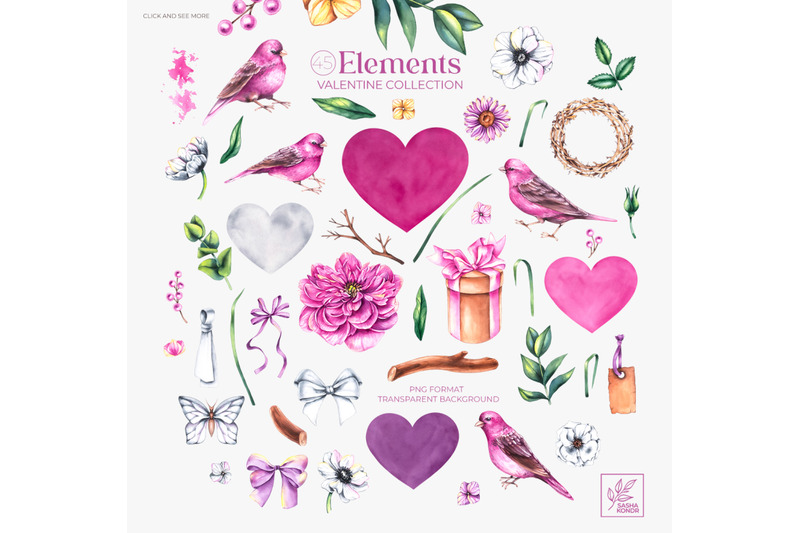 bird-valentine-watercolor-collection