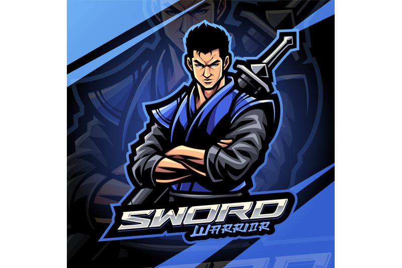 sword-warrior-esport-mascot-logo-design
