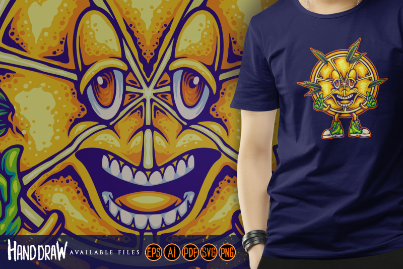 happy-citrus-mascot-with-weed-leaves-and-thumbs-up