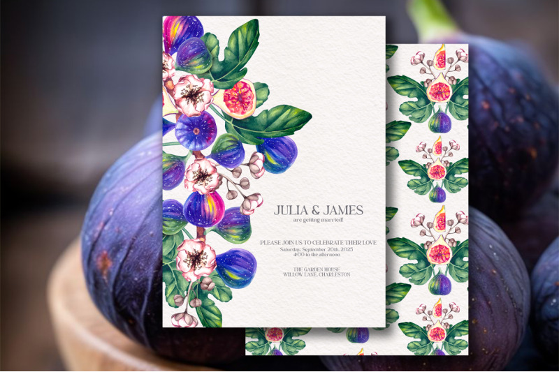fig-plant-watercolor-clipart