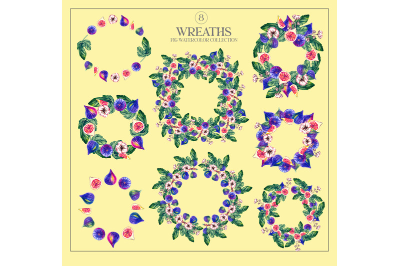 fig-plant-watercolor-clipart