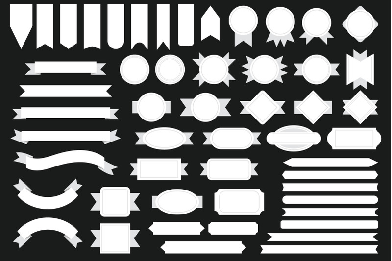 white-badge-amp-banner-full-clip-art-set