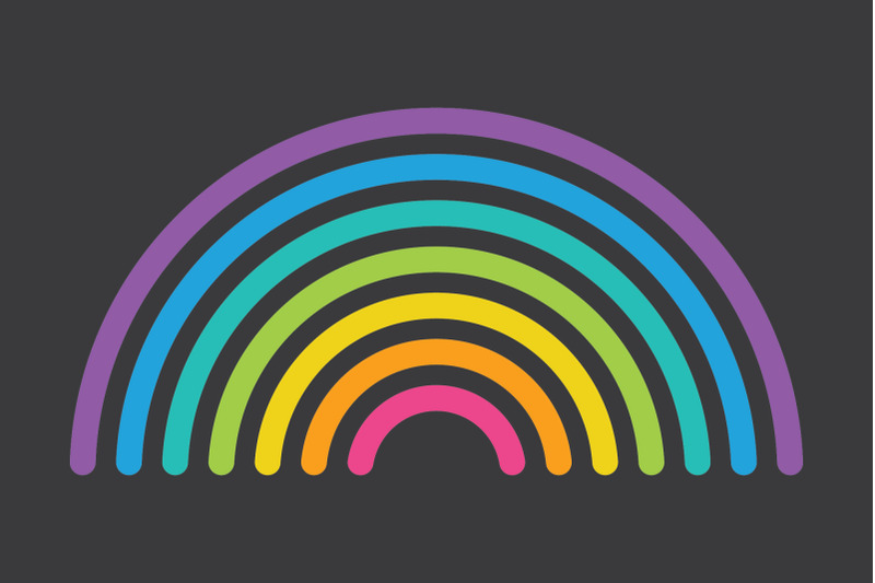 wide-rainbow-arch-clip-art-set