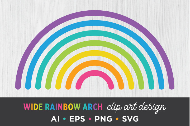 wide-rainbow-arch-clip-art-set