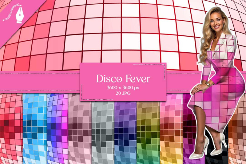 disco-fever-digital-paper-pack-shiny-bold-amp-retro-inspired