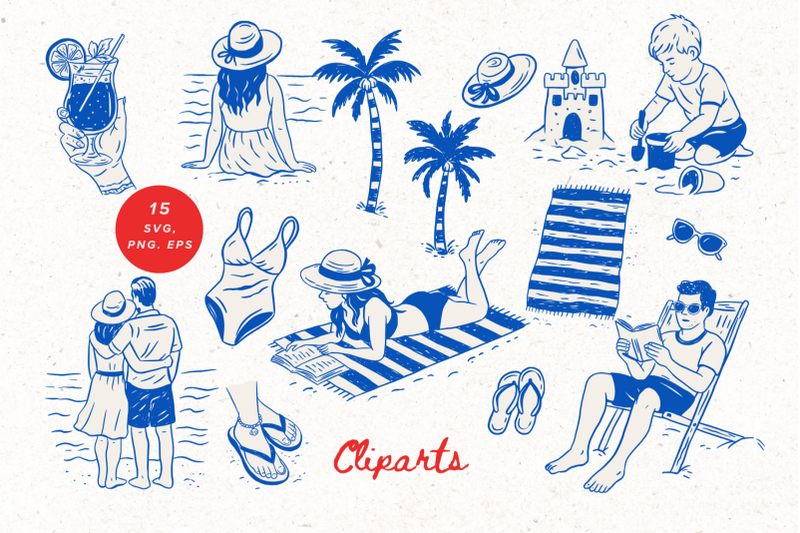 whimsy-seaside-summer-doodle-bundle