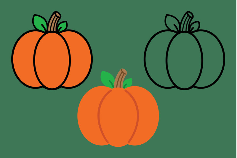 simple-autumn-orange-pumpkin-clip-art-set