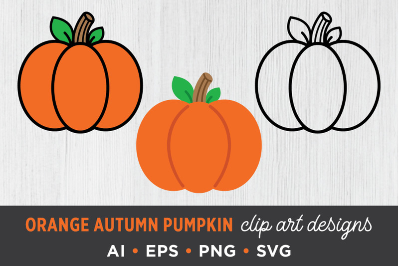 simple-autumn-orange-pumpkin-clip-art-set