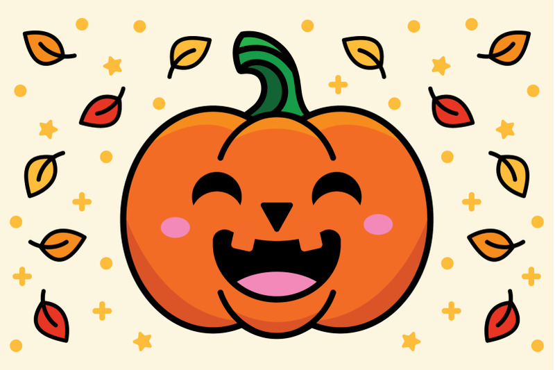 happy-orange-pumpkin-jack-olantern-clip-art-set