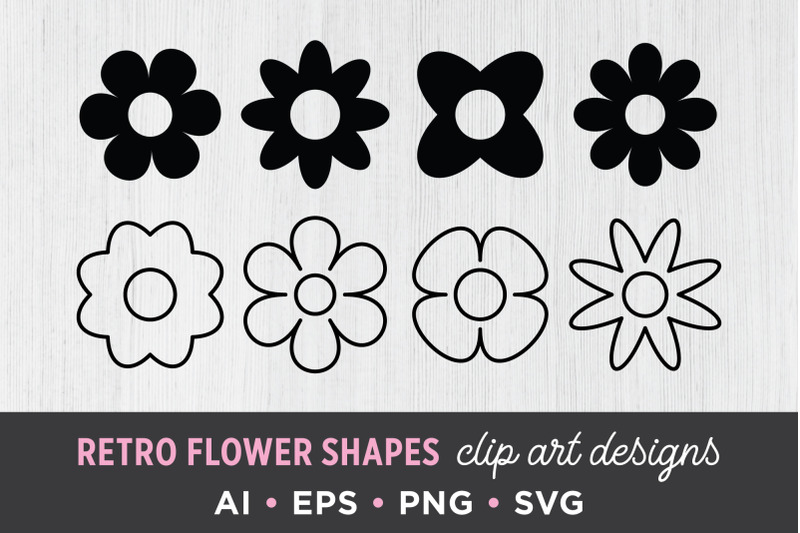 retro-flowers-clip-art-set