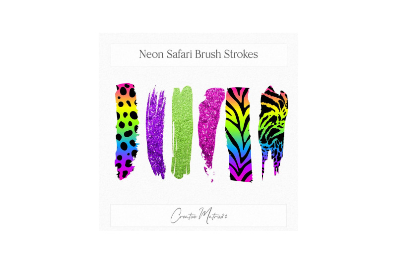 neon-animal-print-brush-strokes-clipart-colorful-safari-clip-art