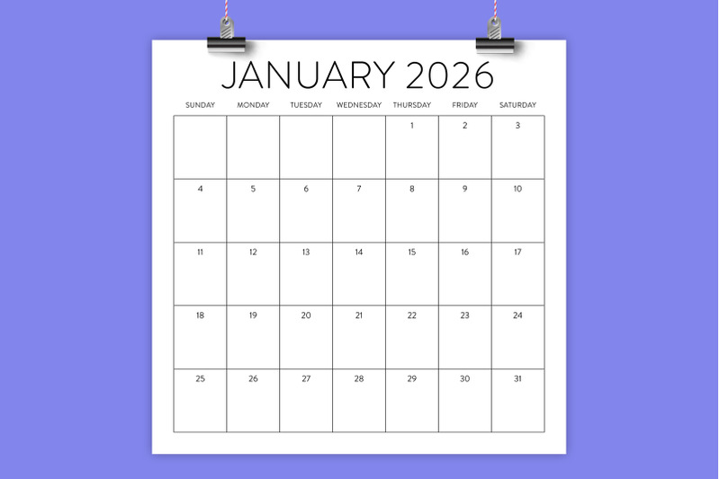2026-square-12x12-inch-sans-serif-calendar-template