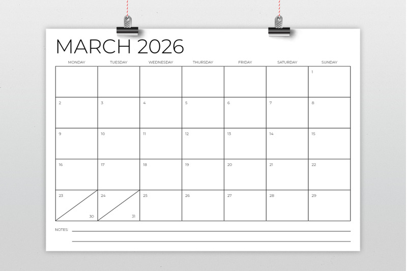 2026-a4-sans-serif-mon-sun-calendar