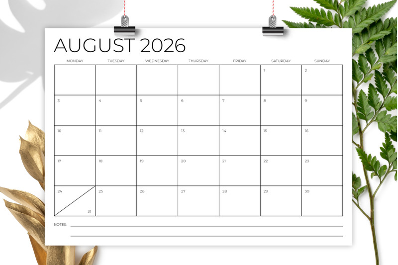 2026-a4-sans-serif-mon-sun-calendar