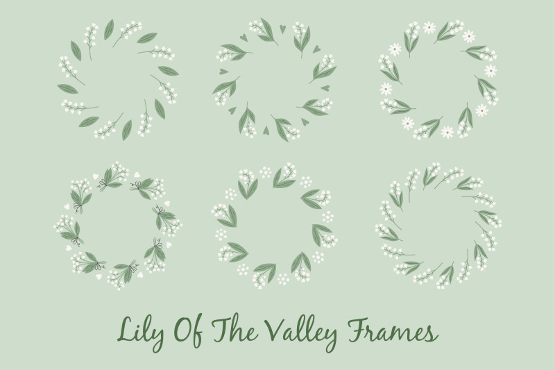 lily-of-the-valley-floral-frames
