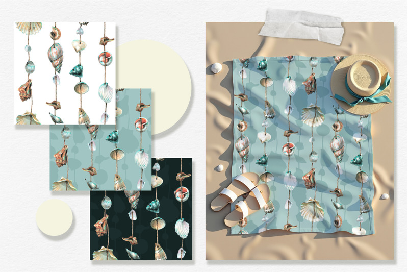 garland-of-shells-watercolor-nautical-collection