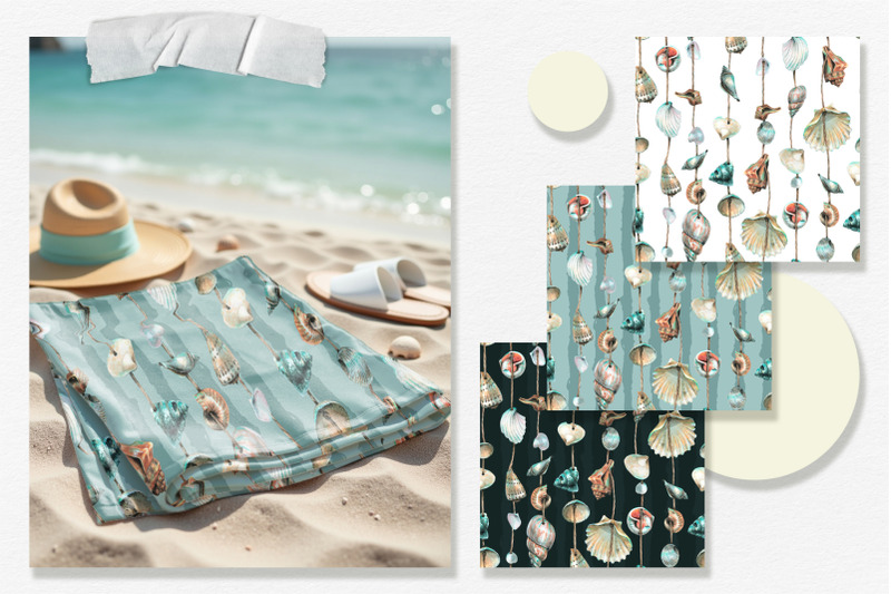garland-of-shells-watercolor-nautical-collection