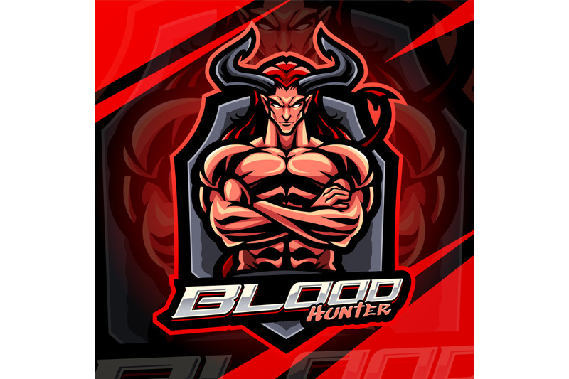blood-hunter-esport-mascot-logo-design
