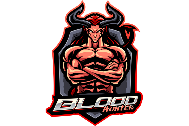 blood-hunter-esport-mascot-logo-design