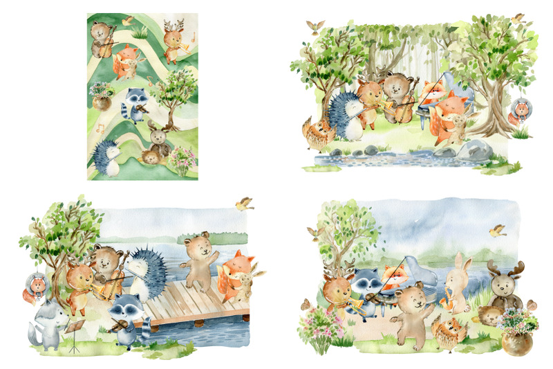 watercolor-forest-animals-clipart