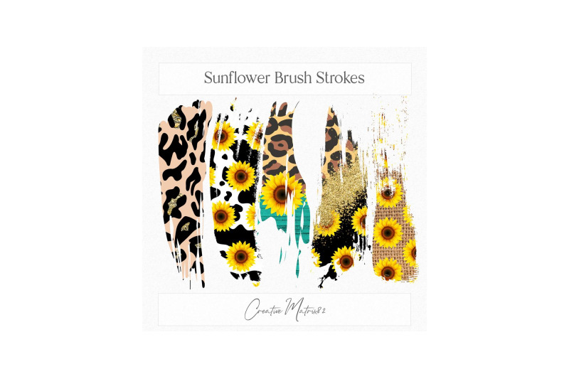 sunflower-brush-strokes-clipart-fall-summer-glitter-clip-art