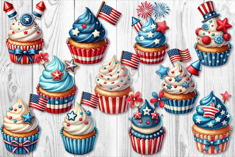 35-patriotic-watercolor-cupcake-set
