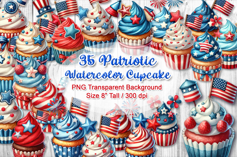 35-patriotic-watercolor-cupcake-set