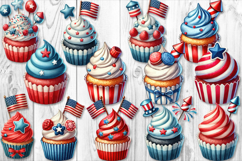 35-patriotic-watercolor-cupcake-set