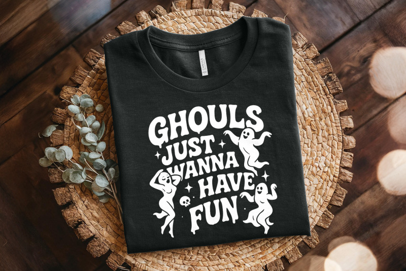 ghouls-just-wanna-have-fun-png-funny-halloween-png-ghost-retro-png